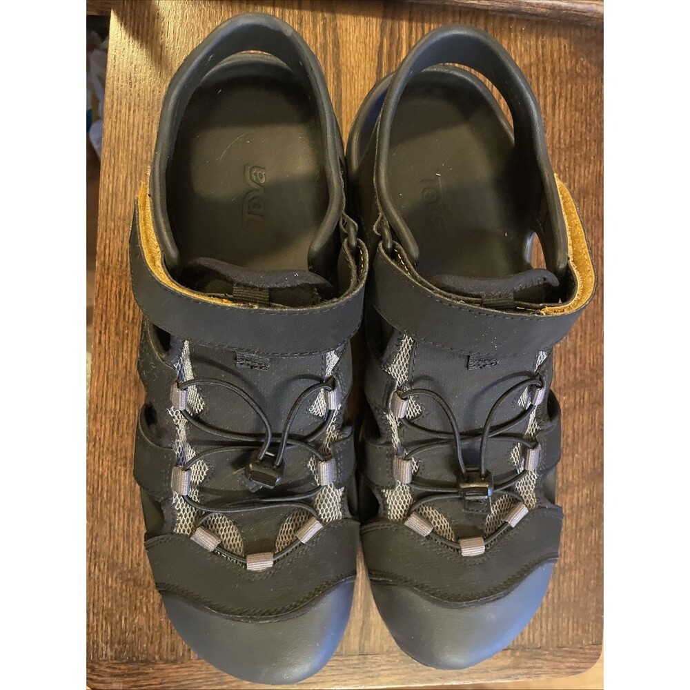Teva Flintwood Black Slingback Sandals Men’s Size 13 LN Water Rafting Shoes